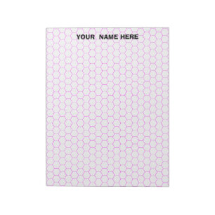 Personalised Large Hexagon Graph Paper Notepad