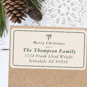 Personalised Large Merry Christmas Return Address Label