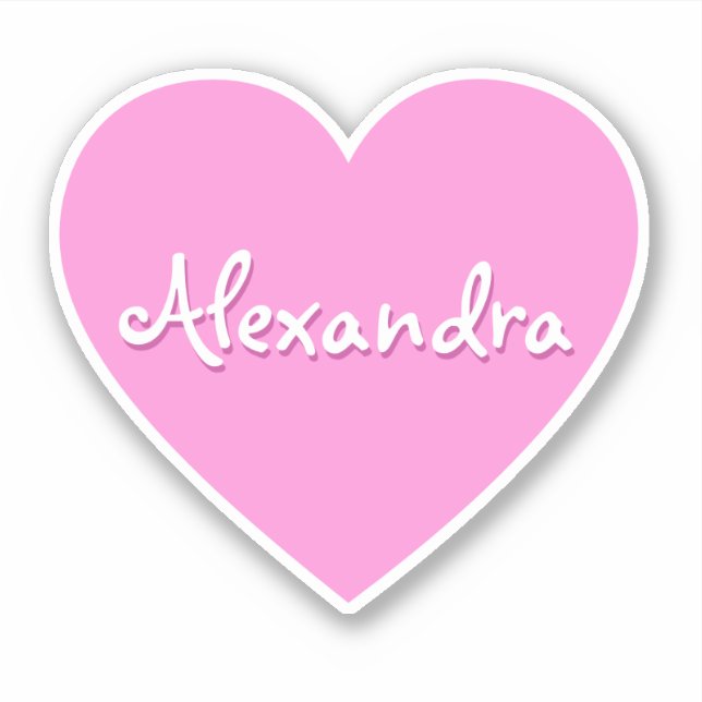 Personalised Large Pink Heart Name  (Front)