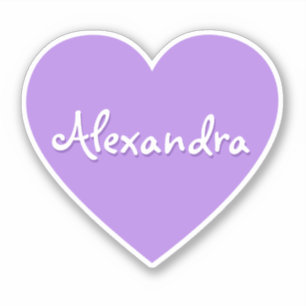 Personalised Large Purple Heart Name 