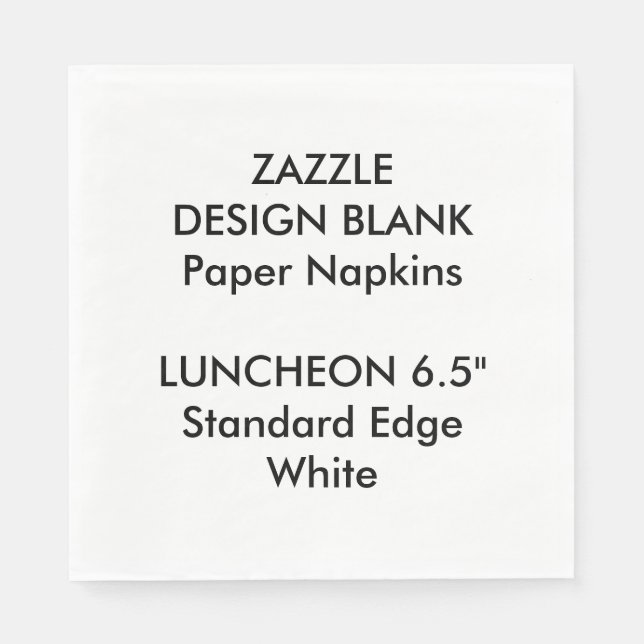Personalised Large WHITE Luncheon Paper Napkins (Front)