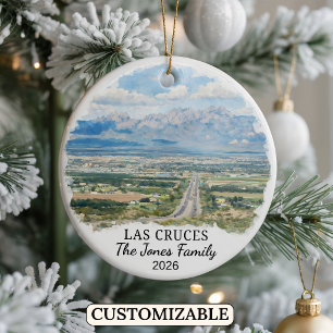 Personalised Las Cruces, Custom New Mexico Ceramic Ornament