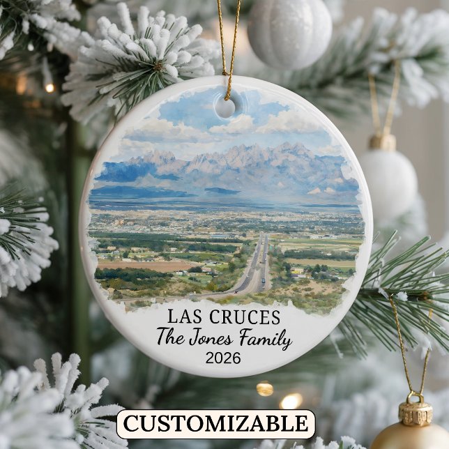 Personalised Las Cruces, Custom New Mexico Ceramic Ornament (Creator Uploaded)