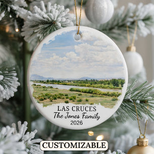 Personalised Las Cruces, Custom New Mexico Ceramic Ornament