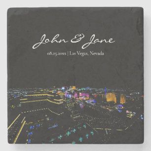 Personalised Las Vegas Skyline Stone Coaster
