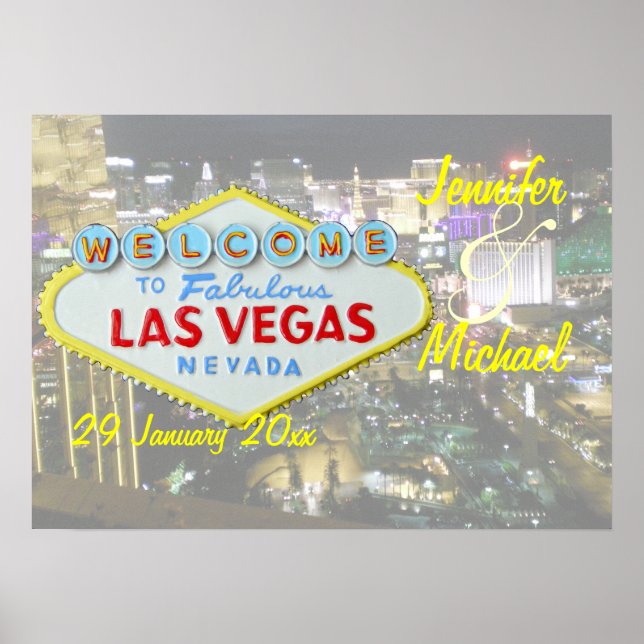 Personalised Las Vegas Special Event Poster (Front)