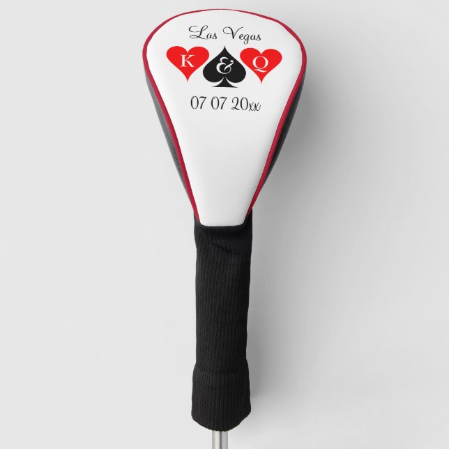 Personalised Las Vegas wedding golf driver cover  (Front)