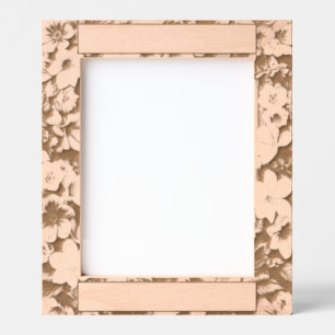 Personalised Laser Etched Flowers Picture Frame