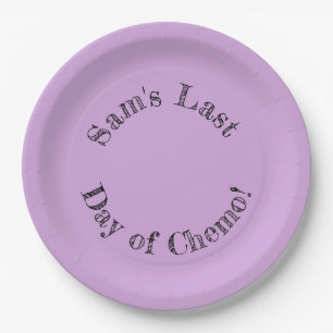 Personalised "Last Day of Chemo" Paper Plates