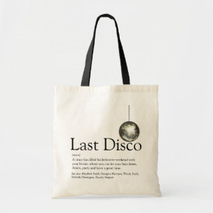 Personalised Last Disco Bachelorette Definition Tote Bag