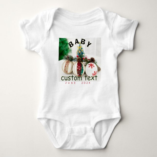 Personalised Last Name Announcement Baby Bodysuit (Front)