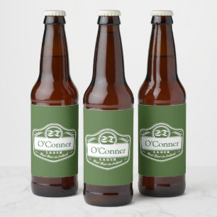 Personalised Last Name Best Beer Custom Surname Bottle Label