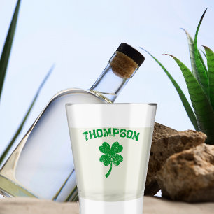 Personalised Last Name St Patrick's Day Party Shot Glass