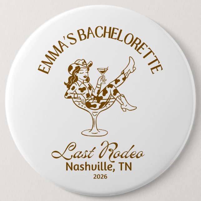 Personalised Last Rodeo Buttons (Front)
