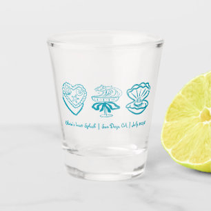 Personalised last splash bachelorette favour shot glass