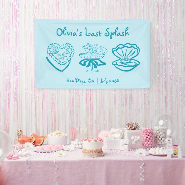 Personalised Last Splash Bachelorette Party Banner (Party)