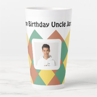 Personalised Latte Mug-editable image & text Latte Mug
