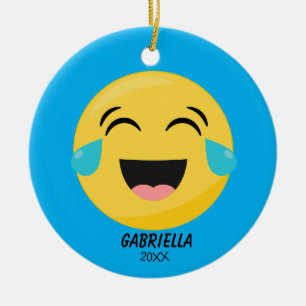 Personalised Laughing Out Loud Emoji Ornament