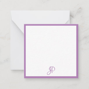 Personalised Lavender Colour Handwritten Monogram Card
