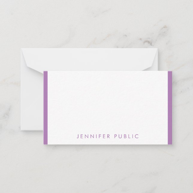 Personalised Lavender Colour Handwritten Monogram Card (Front)