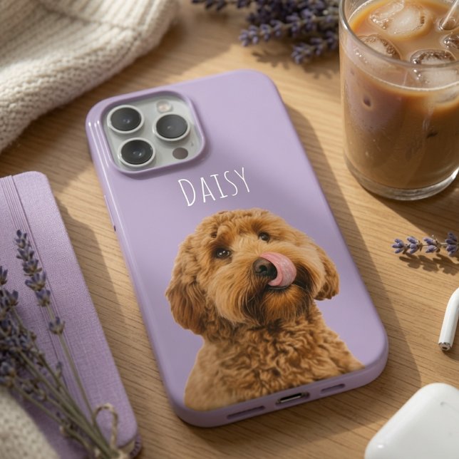 Personalised Lavender Dog Photo Custom  Case-Mate iPhone Case (Creator Uploaded)