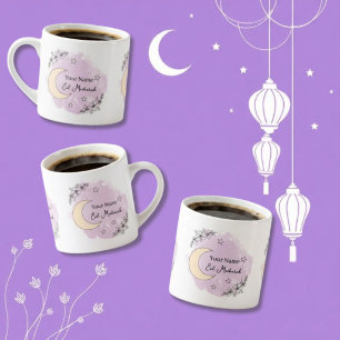 Personalised Lavender Eid Mubarak Espresso Mug