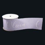Personalised Lavender Elegant Name Satin Ribbon<br><div class="desc">Elegant lavender personalised gift wrapping ribbon. Perfect for a special birthday party.</div>