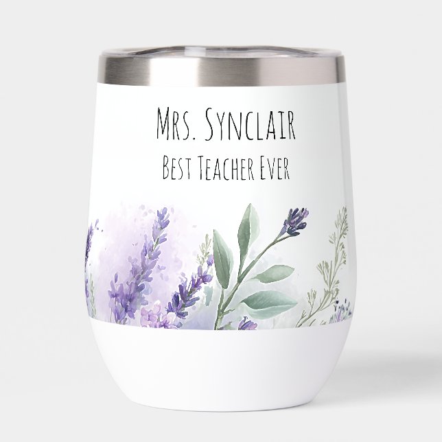 Personalised Lavender Flowers Teacher Appreciation (Back)
