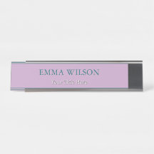 Personalised Lavender Name and Job Title