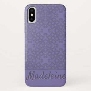 Personalised lavender pattern iPhone x case