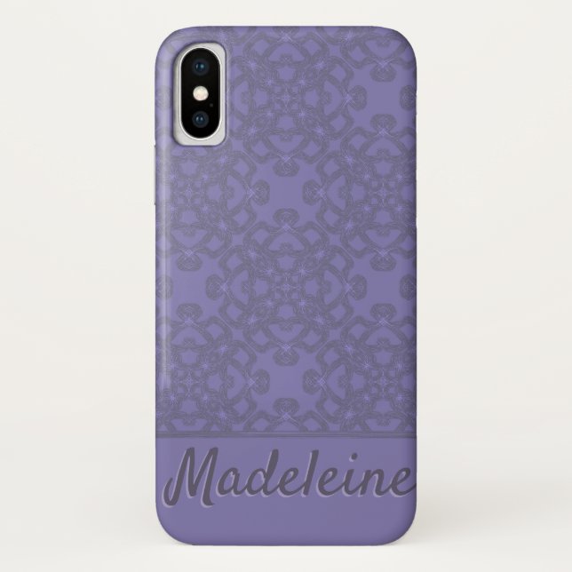 Personalised lavender pattern Case-Mate iPhone case (Back)