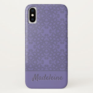 Personalised lavender pattern iPhone x case