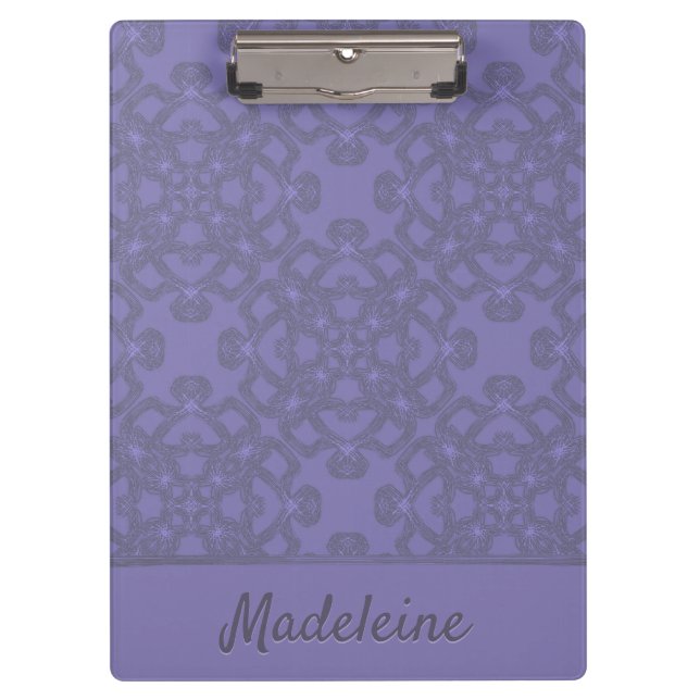 Personalised lavender pattern clipboard (Front)
