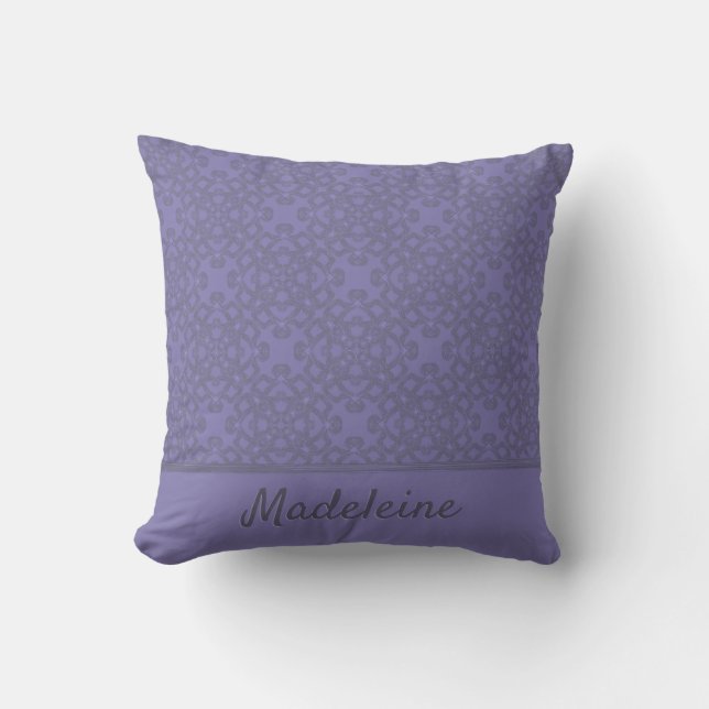 Personalised lavender pattern cushion (Front)