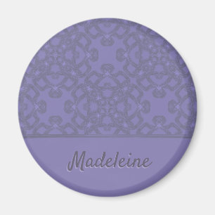 Personalised lavender pattern magnet