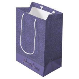 Personalised lavender pattern medium gift bag
