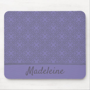 Personalised lavender pattern mouse pad