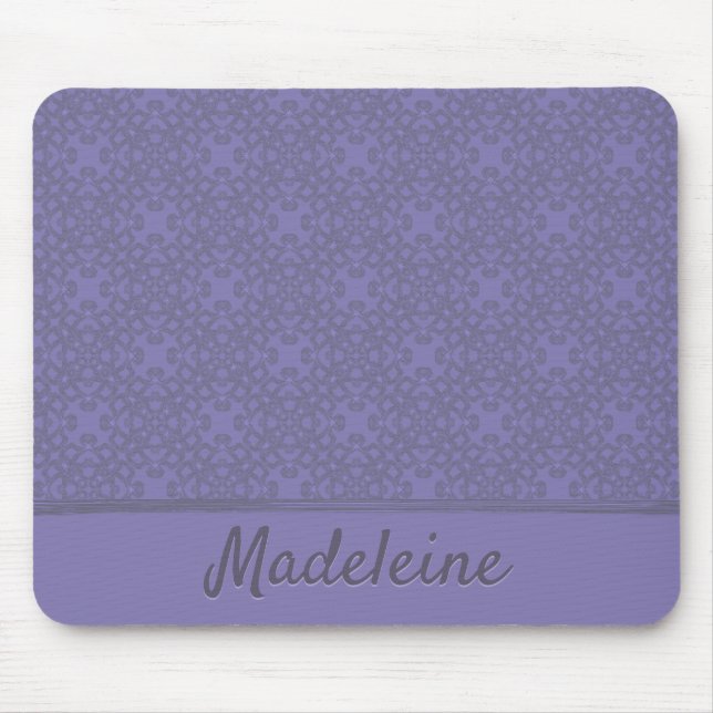 Personalised lavender pattern mouse pad (Front)