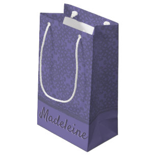 Personalised lavender pattern small gift bag