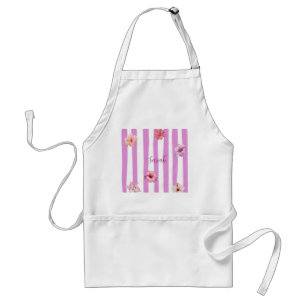 Personalised Lavender Watercolor Floral notebook Standard Apron