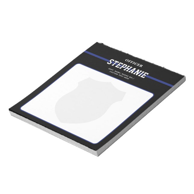 Personalised Law Enforcement Police Officer Notepad (Rotated)