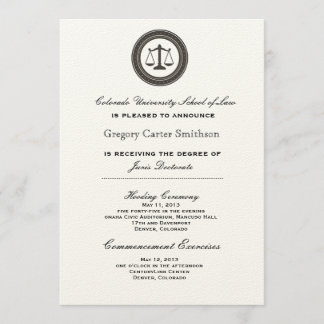 Personalised Law School Graduation Announcements
