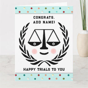 Personalised Law School Graduation Card