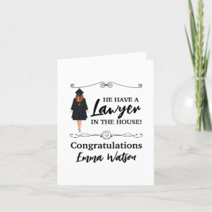 Personalised Law School Graduation Congratulations Thank You Card