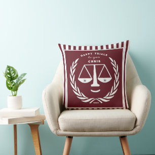 Personalised Law School Graduation Throw Pillow