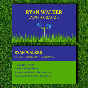 Personalised Lawn Irrigation Business Card