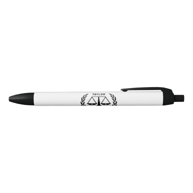 personalised lawyer black ink pen (Top)