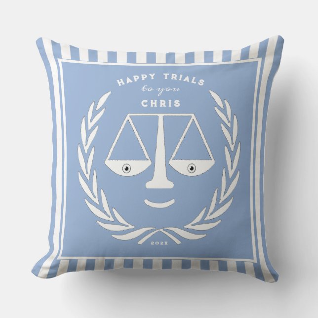 Personalised Lawyer Gift Throw Pillow (Front)
