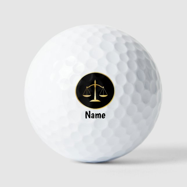 Personalised Lawyer Judge  Golf Balls (Front)
