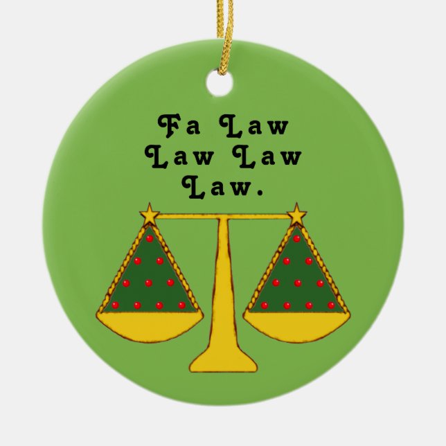 Personalised Lawyer Keepsake Ceramic Ornament (Front)